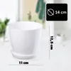 KADAX "Turi" kvetináč, kvetináč s podšálkou, 14 cm, biely Náhľad obrázku produktu 2