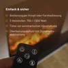Glow Fire Elektrokamin 'Tarvos' | LED Standkamin in schwarz Produktbild-Vorschau 5