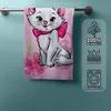 Jerry Fabrics Handtuch Marie Cat Pink Flower 70x140 cm Produktbild-Vorschau 3