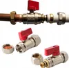 Vanne à bille 15 x 16 mm Adaptateur cuivre PEX 16 rouge Voir les images du produit 1