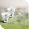 Briloner Set di 2 lampadine LED GU10, vetro, CEE A, luce Anteprima dell’immagine prodotto 5