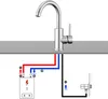 Auralum Niederdruck Wasserhahn Küche Armatur 360° Produktbild-Vorschau 5