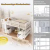 okwish Hochbett 90x200 Kinderbett Einzelbett mit Produktbild-Vorschau 3