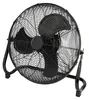 A black floor fan is shown against a white background. Náhľad obrázku produktu