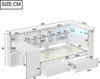 Sweiko 90x200 L-förmiges Holz-Plattformbett mit Produktbild-Vorschau 6