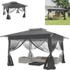 XMTECH Gartenpavillon, 3x3m Pop Up Pavillon 4x4m Dach, Produktbild-Vorschau 1