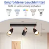 ZMH Deckenstrahler 3 Flammig LED Deckenlampe GU10 Produktbild-Vorschau 4