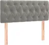 vidaXL LED čelo postele Light Grey 90x7x78/88 cm Velvet Náhľad obrázku produktu 4