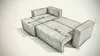 Ecksofa mit Schlaf- und naufbewahrungsfunktion, Modell RIO Produktbild-Vorschau 5