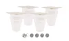 4x Möbelbein Buche Weiß – 10 cm – lackiert – mit Montageset Produktbild-Vorschau 1