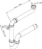 Raumspar-Röhrensiphon 1 1/2 " mit einem Geräteanschluss und Produktbild-Vorschau 2