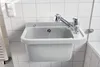 ADGO® Spüle Grau 50 cm Wasserhahn Mit Ausziehbarem Auslauf Produktbild-Vorschau 8