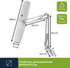 Lampa biurkowa - 3 x 14 W - biała Podgląd zdjęcia produktu 9