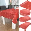 Tischdecke Wachstuch Weihnachten Rot Robust Wasserabweisend Produktbild-Vorschau 6