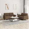 2-tlg. Sofagarnitur mit Kissen Braun Stoff Produktbild-Vorschau 2