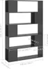 vidaXL knihovna Room Divider Vysoce lesklý šedý dřevěný Náhled obrázku produktu 7
