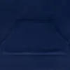 A close-up view of a dark blue hoodie pocket. Produktbild-Vorschau