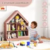 COSTWAY Półka na książki w kształcie domku, drewniana półka Podgląd zdjęcia produktu 3