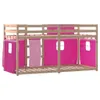 Etagenbett mit Vorhängen Rosa 90x190 cm Massivholz Kiefer Produktbild-Vorschau 6
