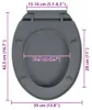 vidaXL Toilettensitz mit Absenkautomatik Grau Oval Produktbild-Vorschau 4