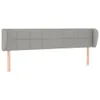 vidaXL Kopfteil mit Ohren Hellgrau 203x23x78/88 cm Stoff Produktbild-Vorschau 1