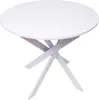 ZEN Tavolo da pranzo rotondo, 90x90x77cm, Colore Bianco Anteprima dell’immagine prodotto 1