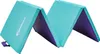 A folded gym mat with teal on the outside and purple on the inside. Produktbild-Vorschau