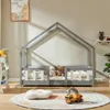 Lit bébé "Treviolo" au style maison, avec barrière de Voir les images du produit 7