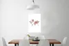 MuchoWow® Poster Weltkarte - Stein - Rot - Weiß 40x60 cm - Produktbild-Vorschau 2
