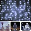 Collage of Christmas lights, including a curtain of lights, a decorated Christmas tree, and a light-up carriage with a deer. Náhled obrázku produktu
