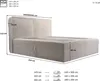 A diagram showing the dimensions of a bed frame and mattress sizes. Produktbild-Vorschau