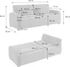 sweeek - Divano letto a 3 posti con rivestimento in tessuto Anteprima dell’immagine prodotto 8