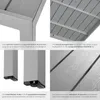 tectake® Aluminium Gartentisch Maren Oberfläche in Produktbild-Vorschau 4