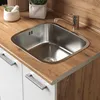 Singleküche Vicco R-Line Weiß Hochglanz/Goldkraft Eiche 160 Produktbild-Vorschau 4