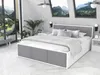 Bett mit Lattenrost Jugendbett Doppelbett hellgrau-weiß 120 Produktbild-Vorschau 1
