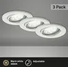 LED Einbauleuchte 3er Set schwenkbar IP23 GU10 Ø 8,6cm 3W Produktbild-Vorschau 2