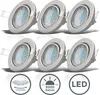 6x LED vestavné bodové svítidlo otočné bílé GU10 stropní Náhled obrázku produktu 4