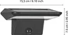 A side view of a black outdoor solar lamp with dimensions indicated. Náhled obrázku produktu