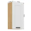 Kondela Oberer Küchenschrank Lula 45 G-90 1F – Weiß / Produktbild-Vorschau 4