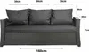 Cuscini per divano da giardino - Seduta 160x60x7, schienale Anteprima dell’immagine prodotto 2