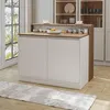 Îlot de cuisine Roomart CORTADO, 120 cm de large, chêne Voir les images du produit 2