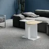 DECORTIE Bouche Table d'appoint moderne Blanc Chêne Moka Voir les images du produit 1
