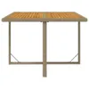 vidaXL Gartentisch Beige 109x107x74 cm Poly Rattan & Anteprima dell’immagine prodotto 4