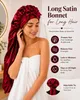 Dlouhá červená saténová čepice na spaní - Satin Bonnet pro Náhled obrázku produktu 4
