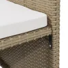 vidaXL Gartenstühle mit Kissen 4 Stk. Poly Rattan Beige - Produktbild-Vorschau 10