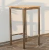 ALEOS. Edelstahl Teak Bartisch 60x60 cm Holztisch Stehtisch Produktbild-Vorschau 4