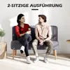 HOMCOM Sofa 2-Sitzer Couch Stoffsofa Sitzmöbel Polstersofa Produktbild-Vorschau 6