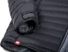 Dunkelgraue Isolationsjacke "TSUNAMI ECO Men" von Ocun mit gerolltem Ärmel und rotem Markenlabel. Produktbild-Vorschau