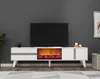 Skye Decor, Vania Fireplace - White, Silver, TV-Ständer, Produktbild-Vorschau 1