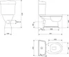 Kerra Retro KR-13 Monoblock-WC mit Rückspülung cm Produktbild-Vorschau 4